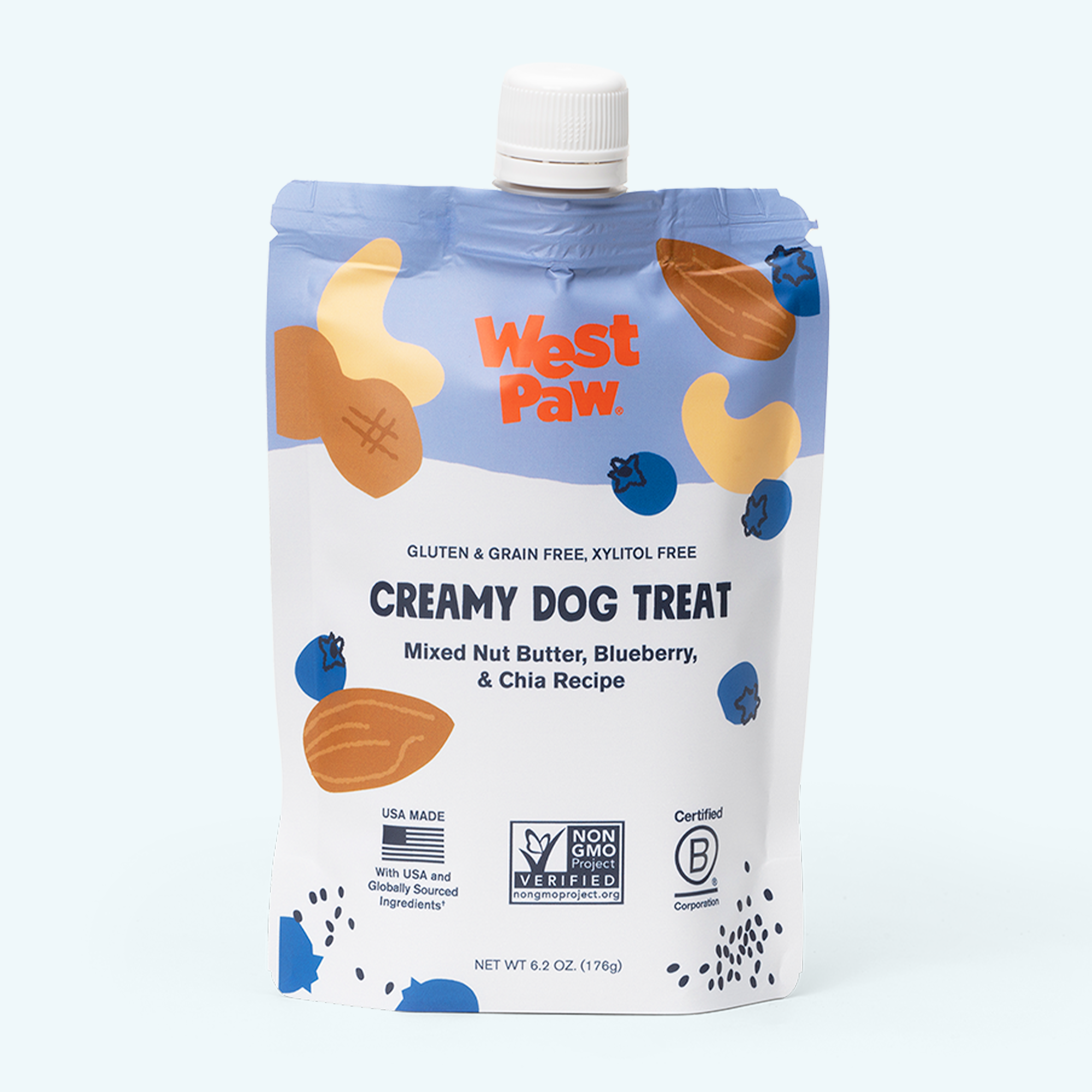 West Paw Nut Butter, Blueberry, and Chia Seed